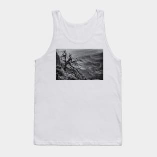 Tree at Lipan Overlook Grand Canyon B&W Tank Top